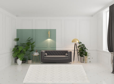 8' X 10' Cream Indoor Outdoor Area Rug
