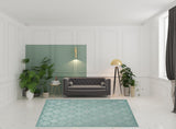 8' X 10' Aqua Indoor Outdoor Area Rug