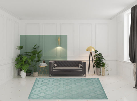8' X 10' Aqua Indoor Outdoor Area Rug