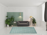 7' X 10' Aqua Indoor Outdoor Area Rug