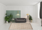 8' X 10' Beige Indoor Outdoor Area Rug