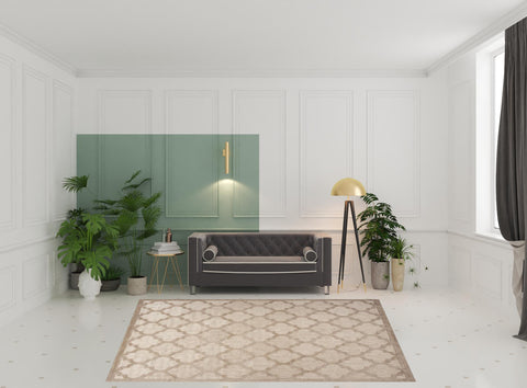 8' X 10' Beige Indoor Outdoor Area Rug