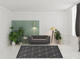 8' X 10' Black Indoor Outdoor Area Rug