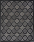 8' X 10' Black Indoor Outdoor Area Rug