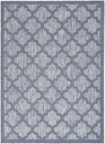 6' X 9' Blue Geometric Flatweave Area Rug