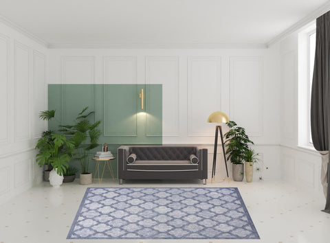 8' X 10' Blue Indoor Outdoor Area Rug