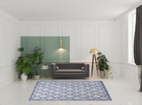 7' X 10' Blue Indoor Outdoor Area Rug