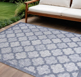 7' X 10' Blue Indoor Outdoor Area Rug