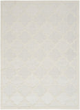 6' X 9' Cream Geometric Flatweave Area Rug