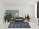 7' X 10' Navy Blue Indoor Outdoor Area Rug