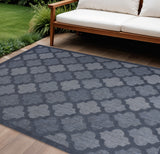 7' X 10' Navy Blue Indoor Outdoor Area Rug