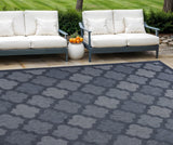8' X 10' Navy Blue Indoor Outdoor Area Rug
