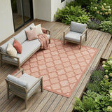 8' X 10' Orange Indoor Outdoor Area Rug