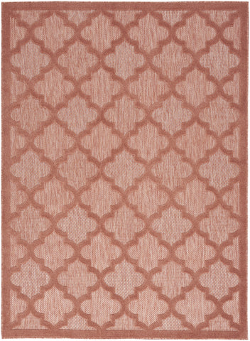 6' X 9' Coral Orange Indoor Outdoor Area Rug