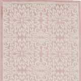 7' Pink Floral Power Loom Runner Rug