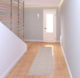 7' Pink Floral Power Loom Runner Rug