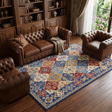 6' X 9' Red Damask Power Loom Area Rug