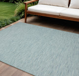 9' X 12' Aqua Indoor Outdoor Area Rug