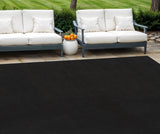 8' X 11' Black Indoor Outdoor Area Rug