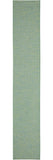 10' Blue and Green Power Loom Indoor Outdoor Runner Rug