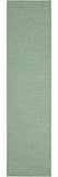 8' Blue Power Loom Runner Rug