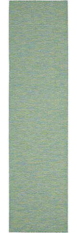 8' Blue Power Loom Runner Rug