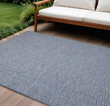 9' X 12' Navy Blue Indoor Outdoor Area Rug