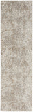8' Gray And Ivory Abstract Runner Rug