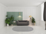 6' X 9' Gray Indoor Outdoor Area Rug