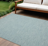 7' X 10' Aqua Indoor Outdoor Area Rug