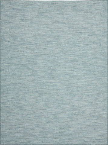 7' X 10' Aqua Indoor Outdoor Area Rug