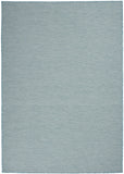 5' X 7' Aqua Indoor Outdoor Area Rug