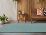12' Aqua Power Loom Runner Rug