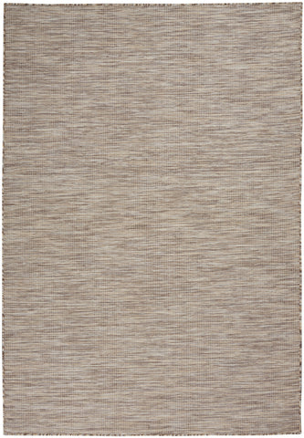 5' X 7' Beige Indoor Outdoor Area Rug
