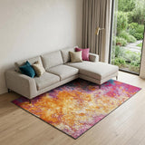 6' X 9' Blue Abstract Power Loom Area Rug