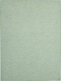 7' X 10' Blue and Green Indoor Outdoor Area Rug