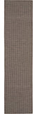 8' Brown Power Loom Runner Rug