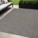 5' X 7' Charcoal Indoor Outdoor Area Rug