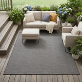 4' X 6' Charcoal Indoor Outdoor Area Rug
