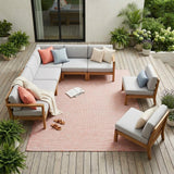 6' X 9' Dark Red Indoor Outdoor Area Rug