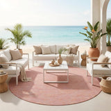 6' Dark Red Indoor Outdoor Area Rug