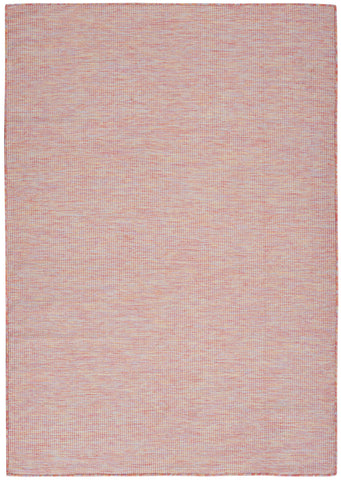 5' X 7' Red Indoor Outdoor Area Rug
