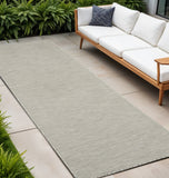 8' Gray Power Loom Runner Rug