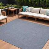 8' X 10' Navy Blue Indoor Outdoor Area Rug