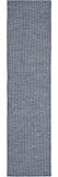 8' Navy Blue Power Loom Runner Rug