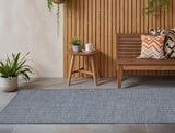8' Navy Blue Power Loom Runner Rug