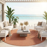 8' Terracotta Indoor Outdoor Area Rug