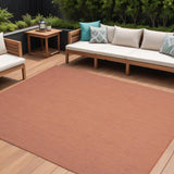 7' X 10' Terracotta Indoor Outdoor Area Rug
