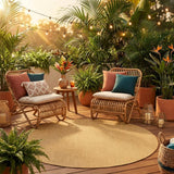 6' Yellow Indoor Outdoor Area Rug