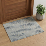 2' X 3' Blue Floral Power Loom Area Rug